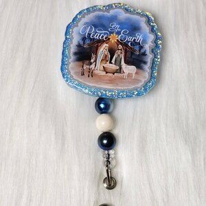 Peace On Earth Retractable Badge Reel